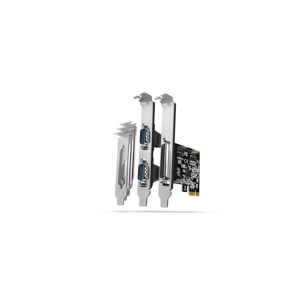 Produktbild för AXAGON PCEA-PSN - seriell adapter - PCIe 2.0 x16 - RS-232 x 2 + parallell x 1