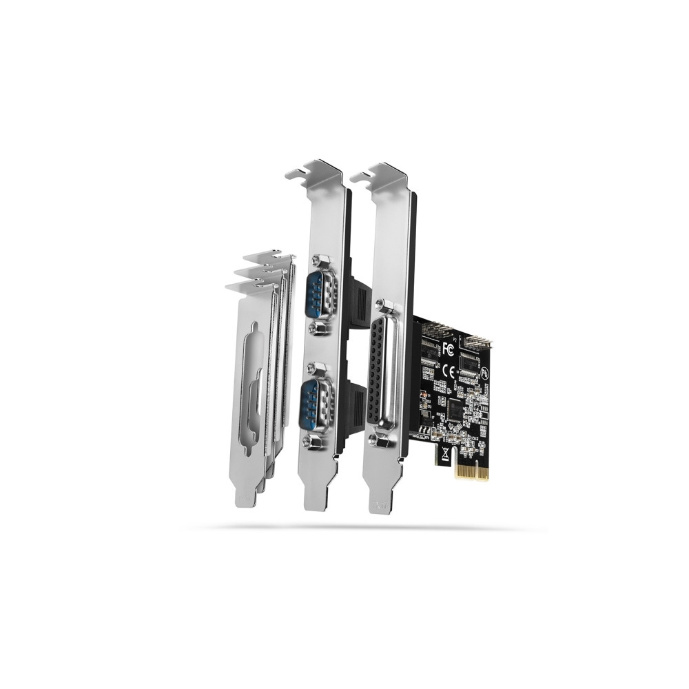 Produktbild för AXAGON PCEA-PSN - seriell adapter - PCIe 2.0 x16 - RS-232 x 2 + parallell x 1