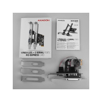 Produktbild för AXAGON PCEA-PSN - seriell adapter - PCIe 2.0 x16 - RS-232 x 2 + parallell x 1
