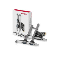 Produktbild för AXAGON PCEA-PSN - seriell adapter - PCIe 2.0 x16 - RS-232 x 2 + parallell x 1