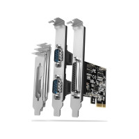 Produktbild för AXAGON PCEA-PSN - seriell adapter - PCIe 2.0 x16 - RS-232 x 2 + parallell x 1