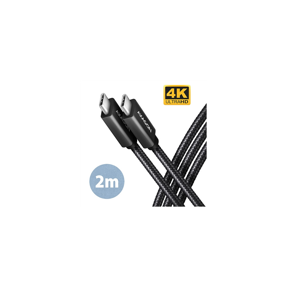 Produktbild för AXAGON BUCM32-CM20AB - USB typ C-kabel - 24 pin USB-C till 24 pin USB-C - 2 m
