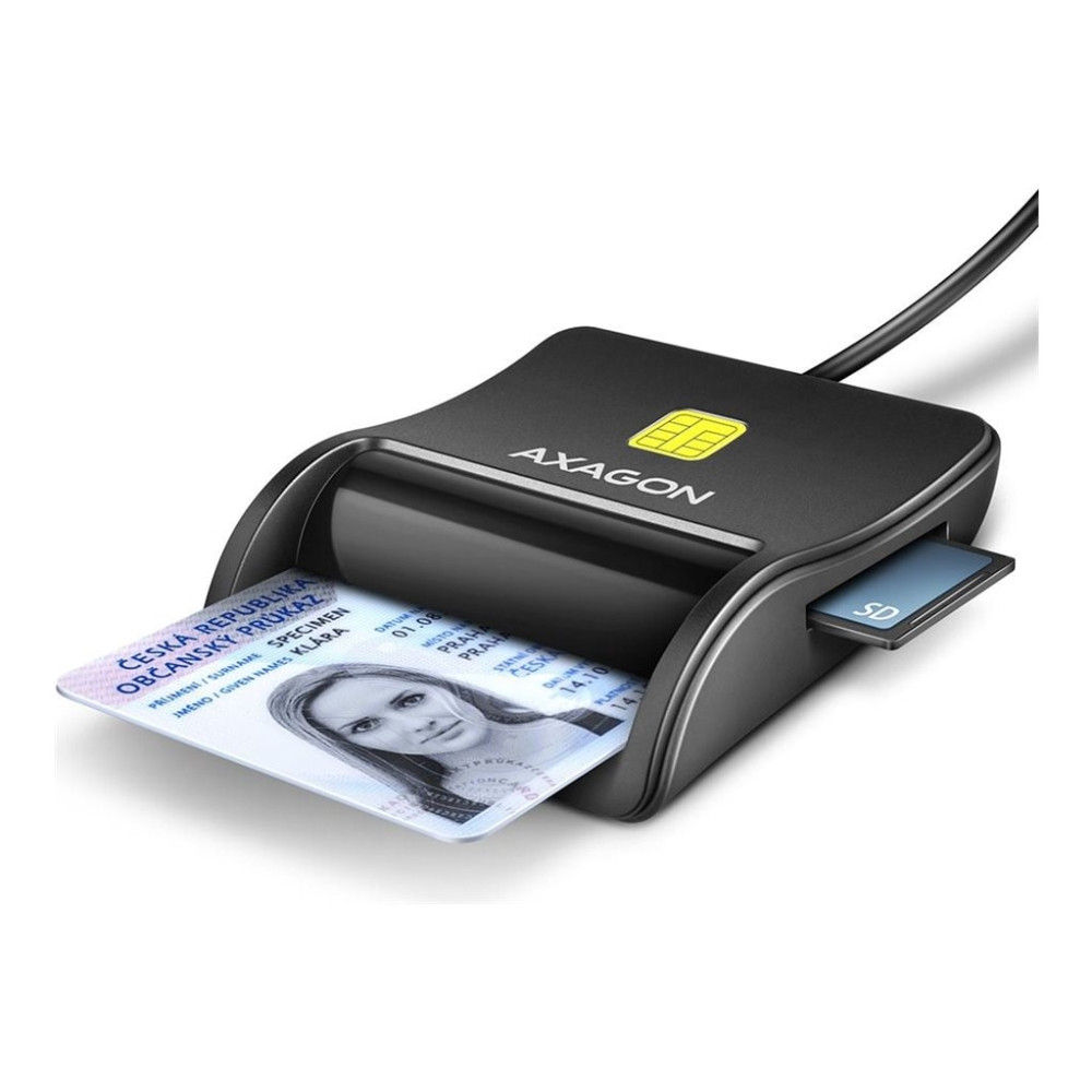 Produktbild för AXAGON CRE-SM3SD - SMART-kortläsare - USB 2.0