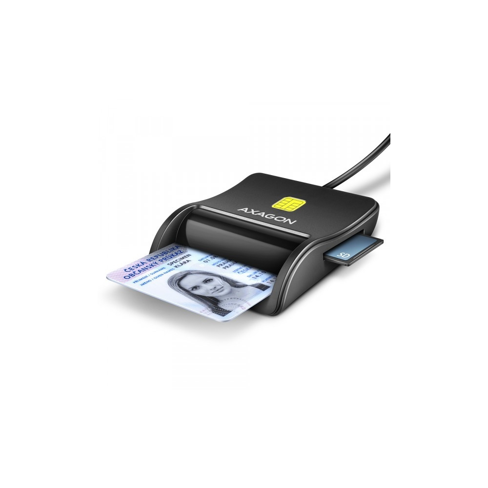 Produktbild för AXAGON CRE-SM3SD - SMART-kortläsare - USB 2.0