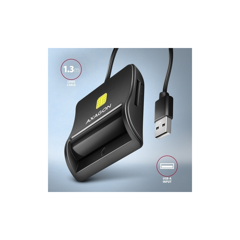 Produktbild för AXAGON CRE-SM3SD - SMART-kortläsare - USB 2.0
