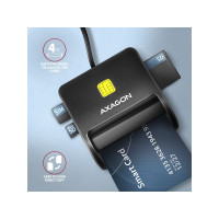 Produktbild för AXAGON CRE-SM3SD - SMART-kortläsare - USB 2.0