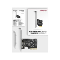 Produktbild för Axagon PCES-SA4X4, PCIe, SATA, Hankoppling, Fullhöjd/låg pro...