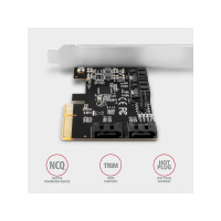 Produktbild för Axagon PCES-SA4X4, PCIe, SATA, Hankoppling, Fullhöjd/låg pro...