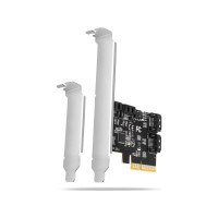 Produktbild för Axagon PCES-SA4X4, PCIe, SATA, Hankoppling, Fullhöjd/låg pro...