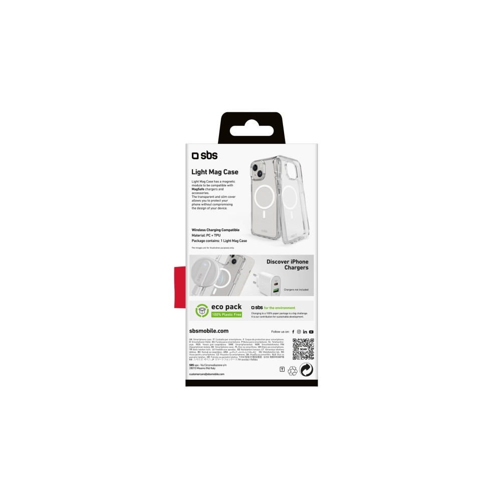 Produktbild för SBS TELIGMAGIP1561T, Mobilskal, Apple, iPhone 15, 15,5 cm (6...