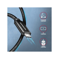 Produktbild för AXAGON BUCM2-CM10AB - USB typ C-kabel - 24 pin USB-C till 24 pin USB-C - 1 m