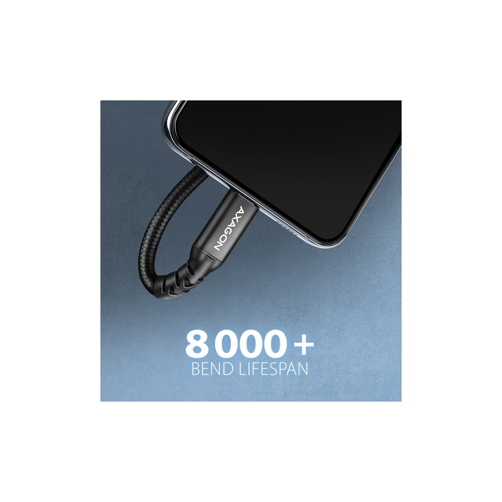 Produktbild för AXAGON BUCM32-CF15AB - USB-förlängningskabel - 24 pin USB-C till 24 pin USB-C - 1.5 m