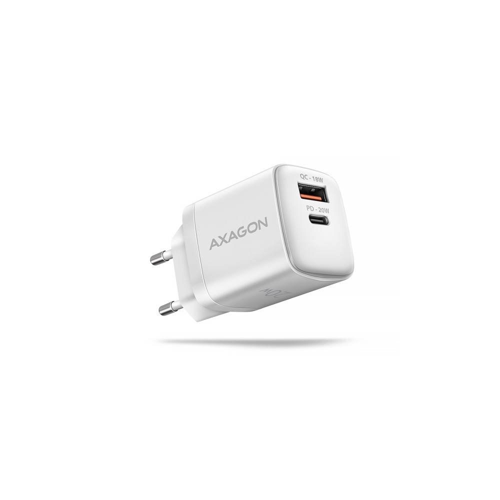 Produktbild för AXAGON ACU-PQ20W strömadapter - USB typ A, USB-C - 20 Watt