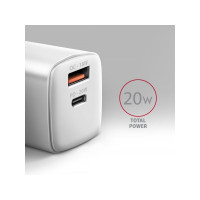Produktbild för AXAGON ACU-PQ20W strömadapter - USB typ A, USB-C - 20 Watt