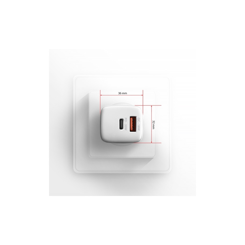 Produktbild för AXAGON ACU-PQ20W strömadapter - USB typ A, USB-C - 20 Watt