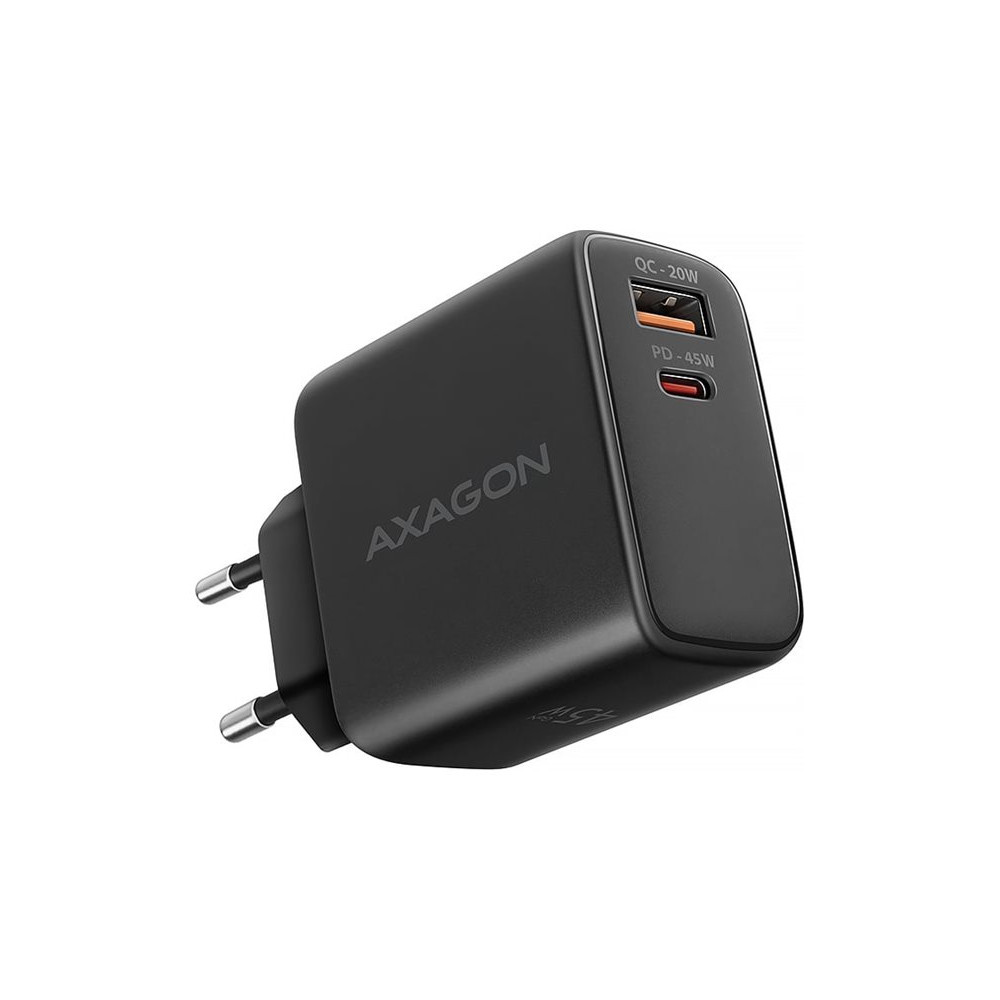 Produktbild för AXAGON ACU-PQ45 strömadapter - USB typ A, USB-C - 45 Watt