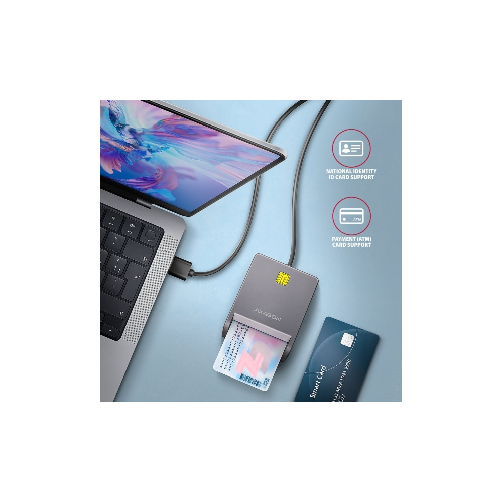 Produktbild för AXAGON SMART-kortläsare - USB