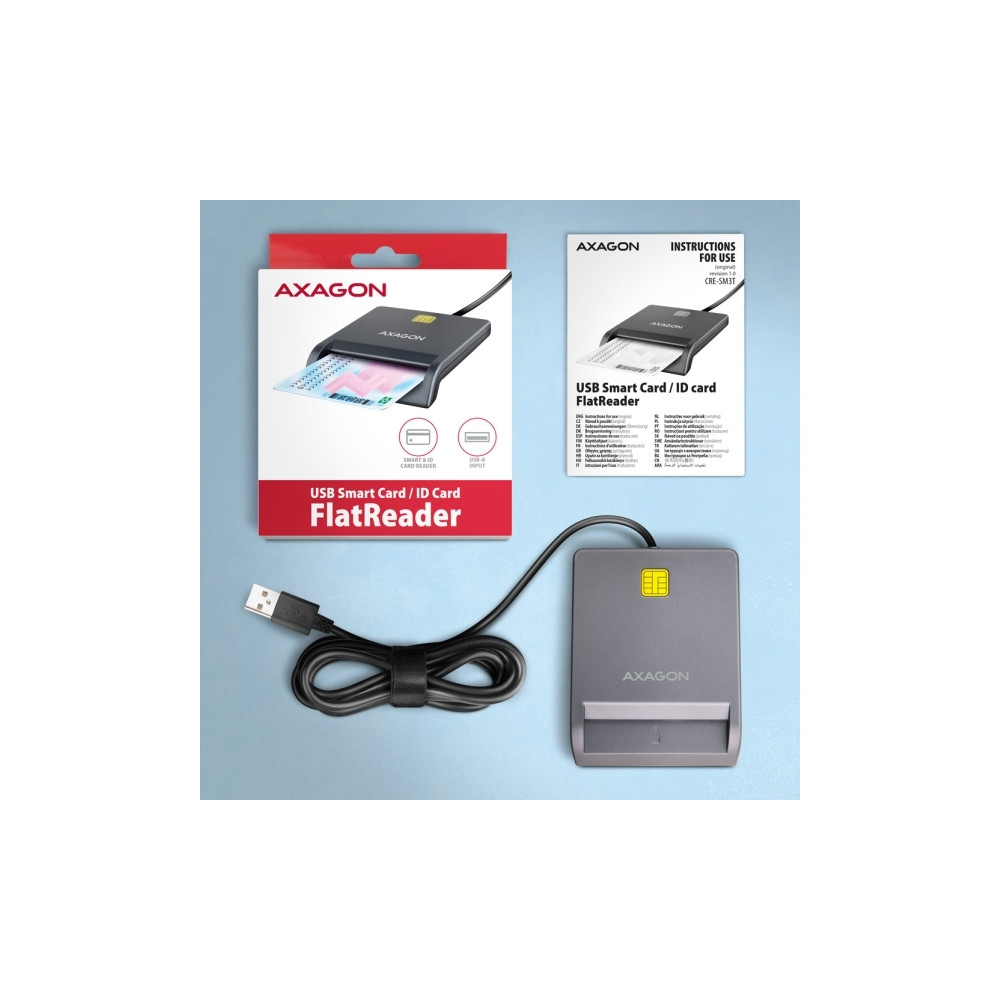 Produktbild för AXAGON SMART-kortläsare - USB
