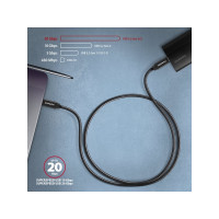 Produktbild för AXAGON BUCM32-CM15AB - USB typ C-kabel - 24 pin USB-C till 24 pin USB-C - 1.5 m