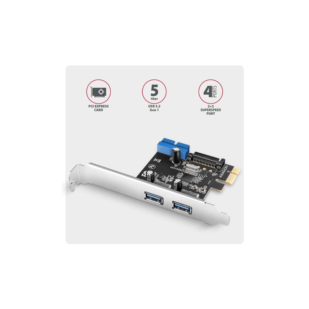 Produktbild för AXAGON PCEU-232RS - USB-adapter - PCIe 2.0 x16