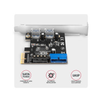 Produktbild för AXAGON PCEU-232RS - USB-adapter - PCIe 2.0 x16