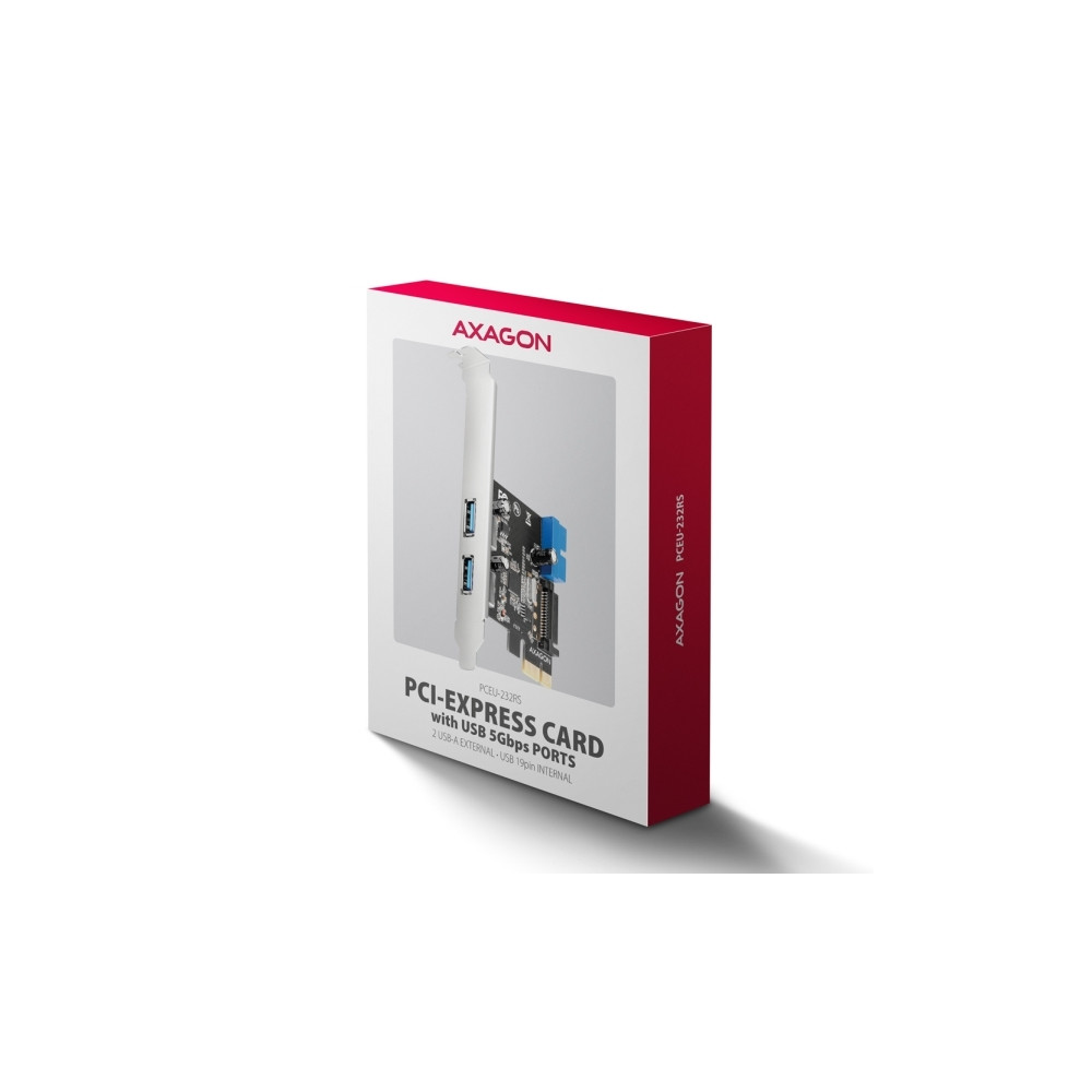 Produktbild för AXAGON PCEU-232RS - USB-adapter - PCIe 2.0 x16