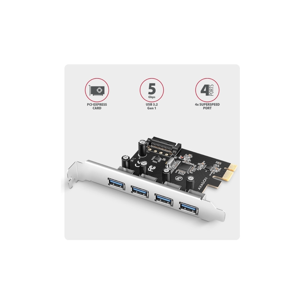 Produktbild för AXAGON PCEU-430RS - USB-adapter - PCIe 2.0 x16