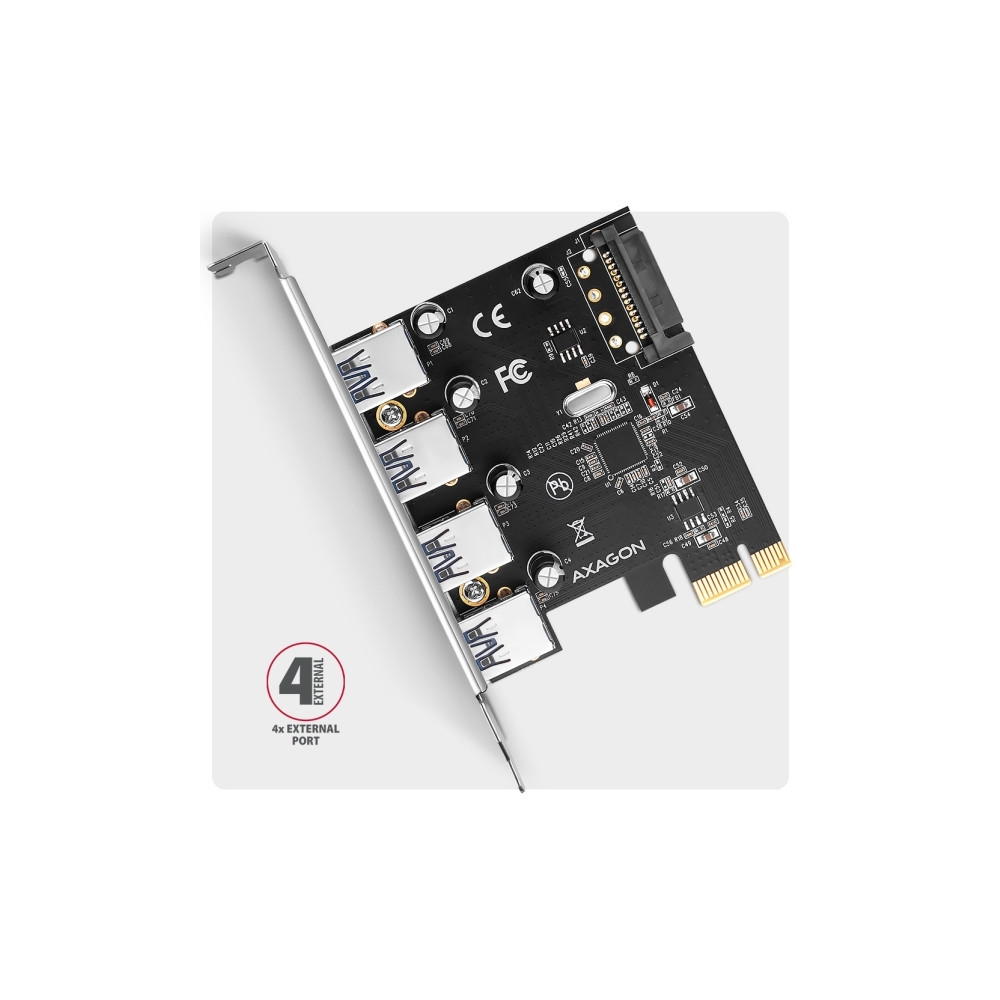 Produktbild för AXAGON PCEU-430RS - USB-adapter - PCIe 2.0 x16