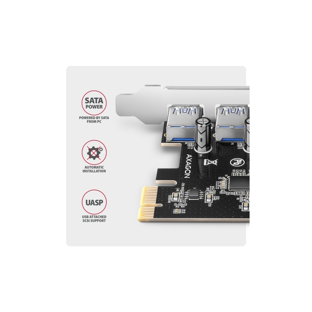 Produktbild för AXAGON PCEU-430RS - USB-adapter - PCIe 2.0 x16