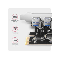 Produktbild för AXAGON PCEU-430RS - USB-adapter - PCIe 2.0 x16