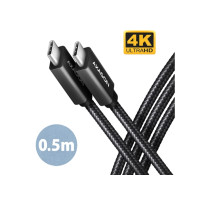Produktbild för AXAGON BUCM32-CM05AB - USB typ C-kabel - 24 pin USB-C till 24 pin USB-C - 50 cm