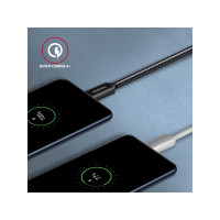 Produktbild för AXAGON BUCM32-CM05AB - USB typ C-kabel - 24 pin USB-C till 24 pin USB-C - 50 cm