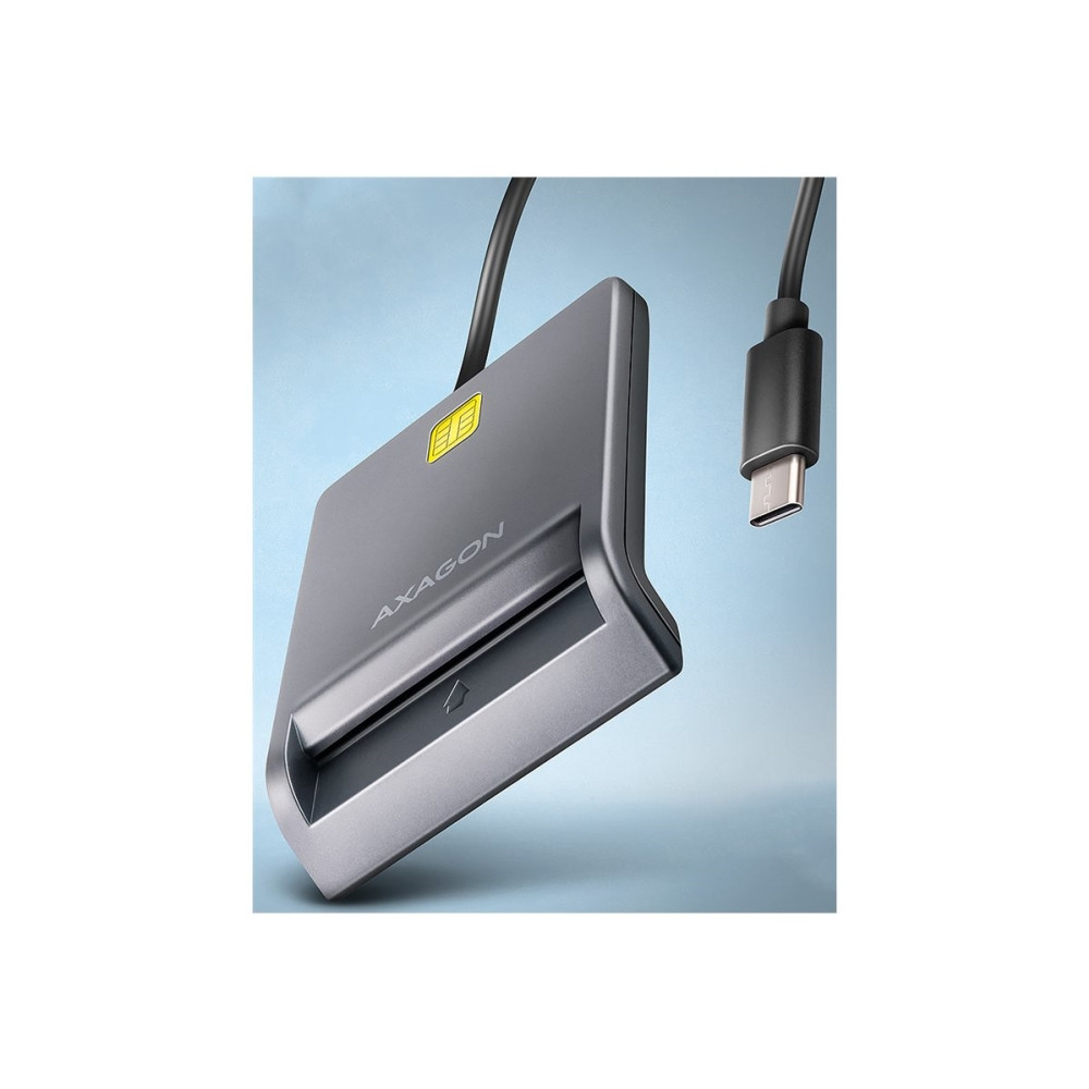 Produktbild för AXAGON CRE-SM3TC - SMART-kortläsare - USB-C 2.0