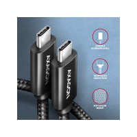Produktbild för AXAGON BUCM4X-CM05AB - USB typ C-kabel - USB-C till USB-C - 50 cm