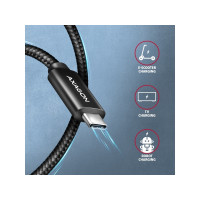 Produktbild för AXAGON BUCM4X-CM05AB - USB typ C-kabel - USB-C till USB-C - 50 cm