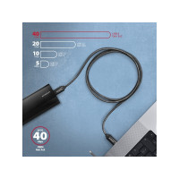 Produktbild för AXAGON BUCM4X-CM05AB - USB typ C-kabel - USB-C till USB-C - 50 cm