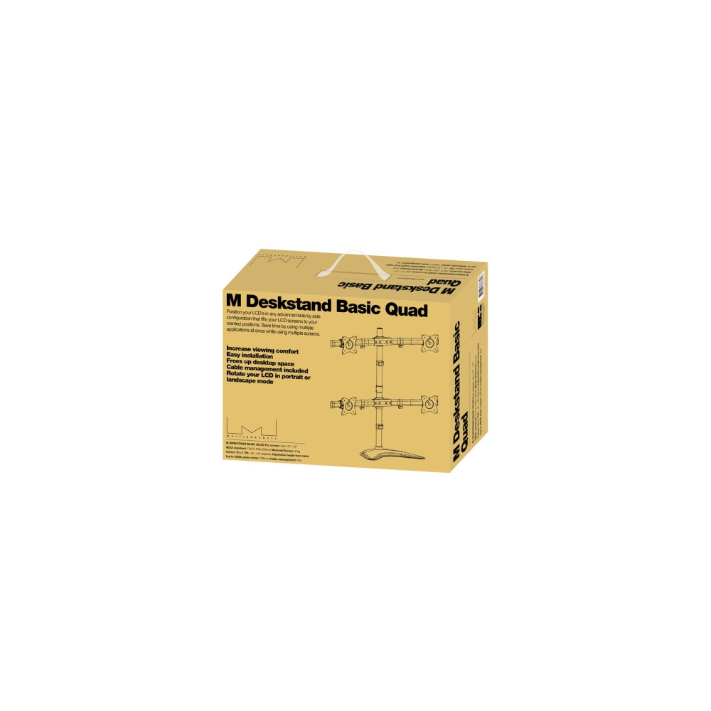Produktbild för Multibrackets M Deskstand Basic Quad monteringssats - för 4 LCD-bildskärmar - svart