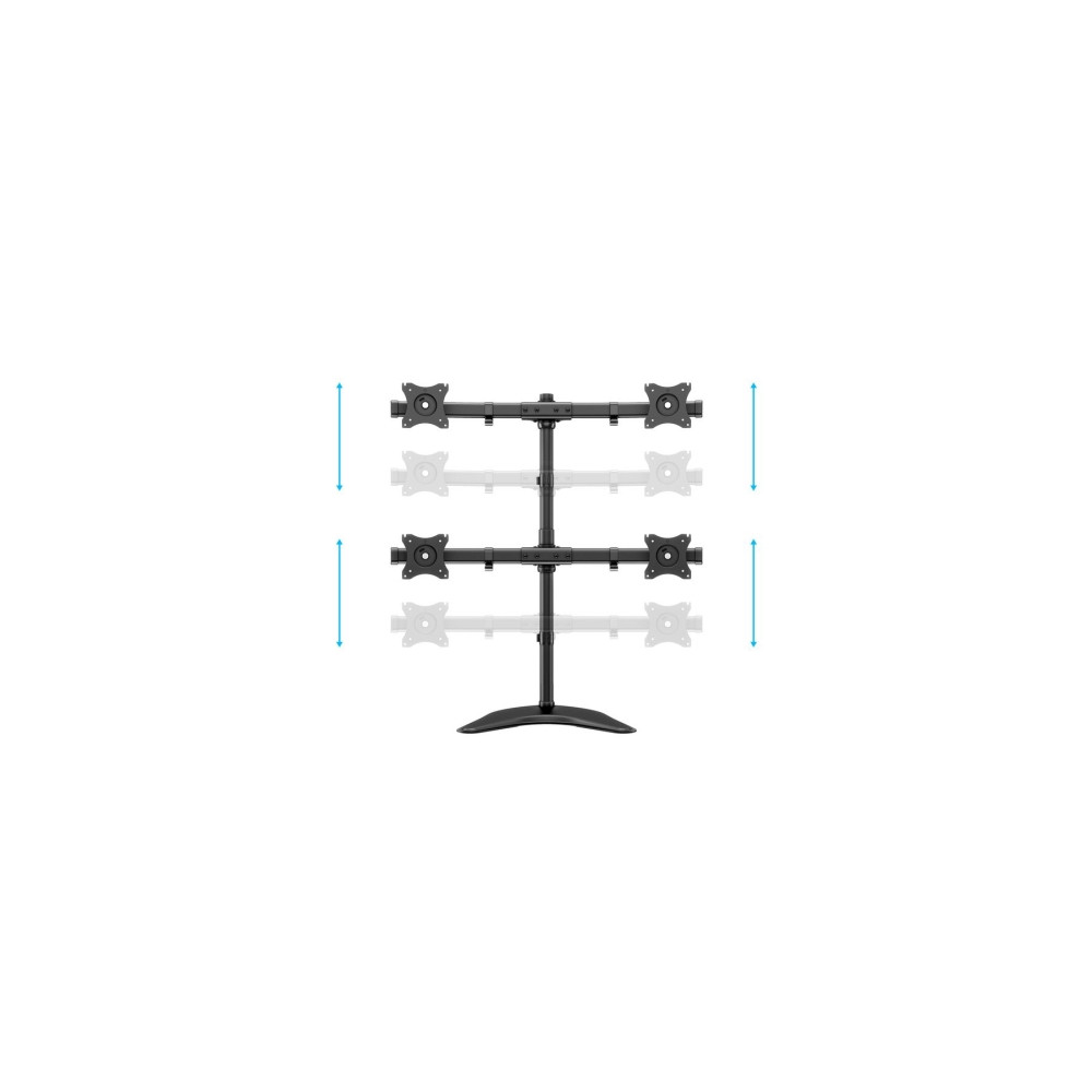 Produktbild för Multibrackets M Deskstand Basic Quad monteringssats - för 4 LCD-bildskärmar - svart
