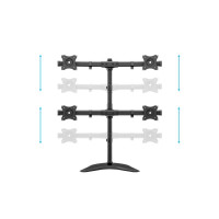 Produktbild för Multibrackets M Deskstand Basic Quad monteringssats - för 4 LCD-bildskärmar - svart