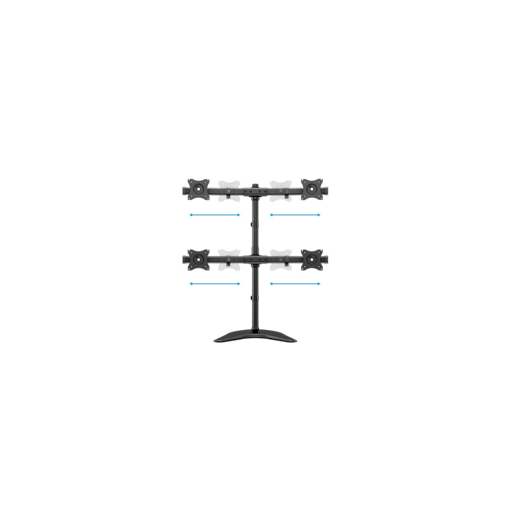 Produktbild för Multibrackets M Deskstand Basic Quad monteringssats - för 4 LCD-bildskärmar - svart