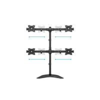 Produktbild för Multibrackets M Deskstand Basic Quad monteringssats - för 4 LCD-bildskärmar - svart