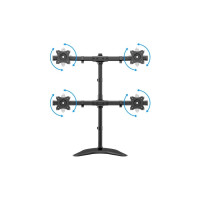 Produktbild för Multibrackets M Deskstand Basic Quad monteringssats - för 4 LCD-bildskärmar - svart