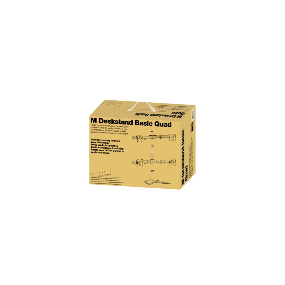 Produktbild för Multibrackets M Deskstand Basic Quad monteringssats - för 4 LCD-bildskärmar - svart