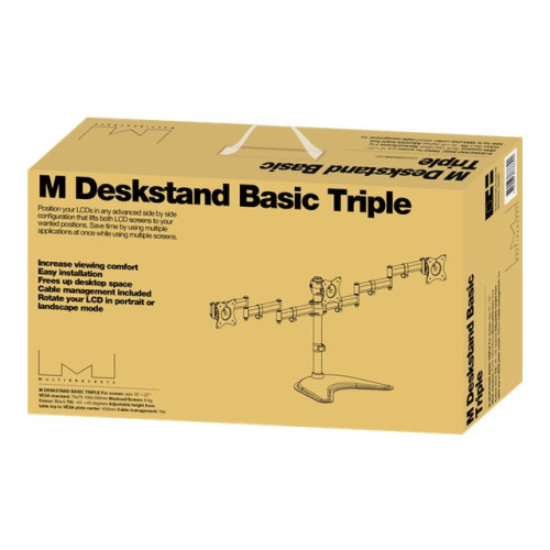 MULTIBRACKETS Multibrackets M Deskstand Basic Triple monteringssats - för 3 LCD-bildskärmar - svart