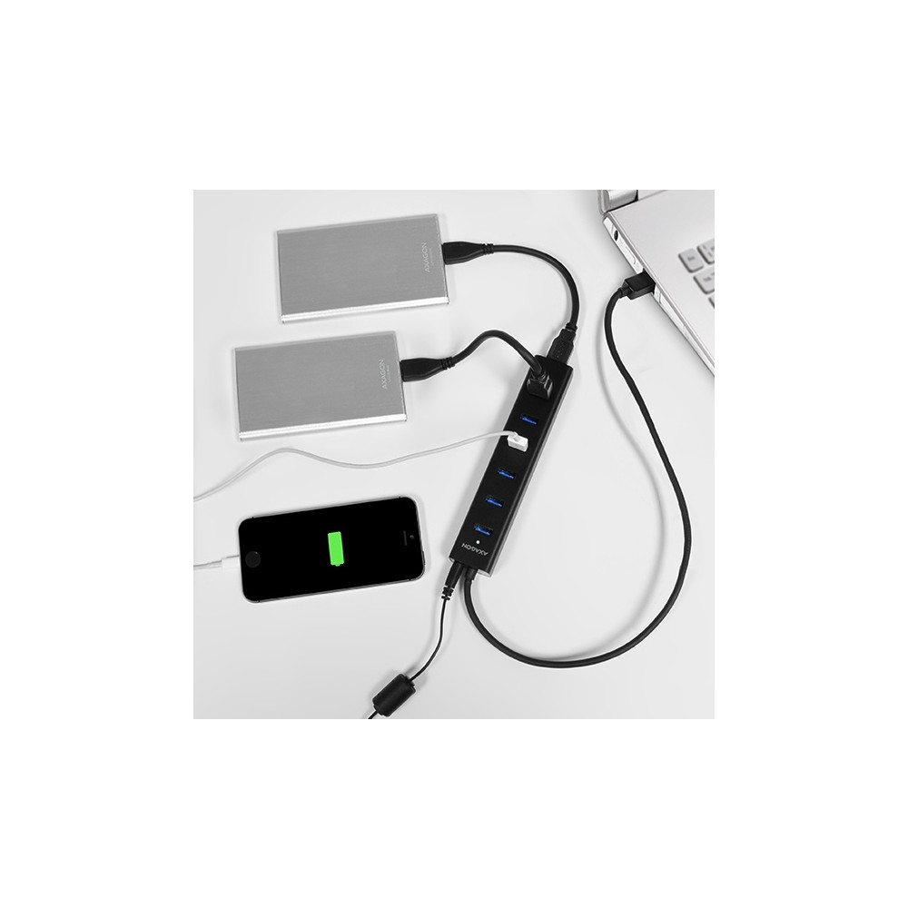 Produktbild för AXAGON HUE-SA7BP - hubb - 7 portar