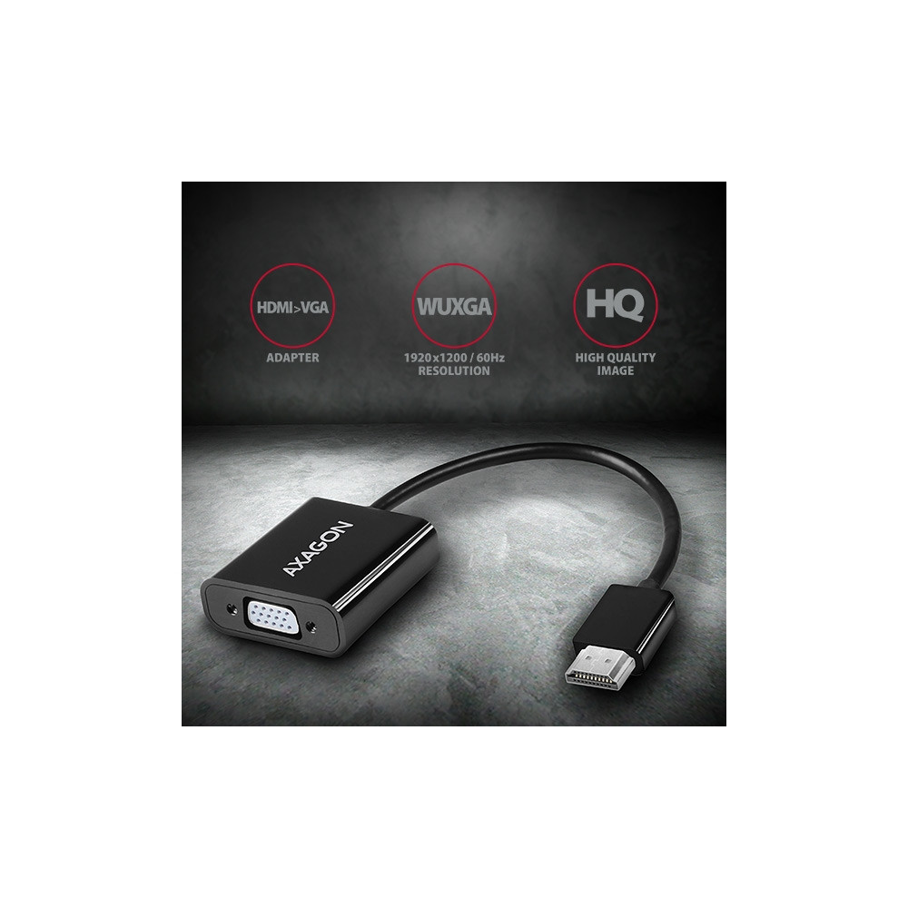 Produktbild för AXAGON videokort - HDMI/VGA/ljud - 17 cm