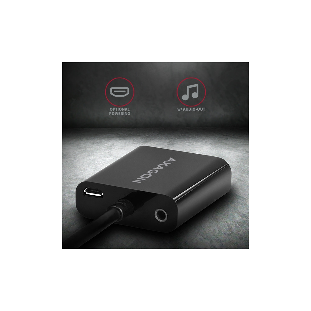 Produktbild för AXAGON videokort - HDMI/VGA/ljud - 17 cm