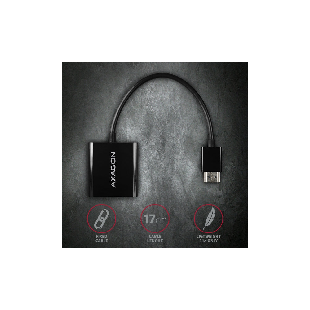 Produktbild för AXAGON videokort - HDMI/VGA/ljud - 17 cm