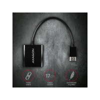 Produktbild för AXAGON videokort - HDMI/VGA/ljud - 17 cm