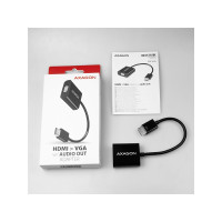 Produktbild för AXAGON videokort - HDMI/VGA/ljud - 17 cm